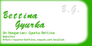 bettina gyurka business card